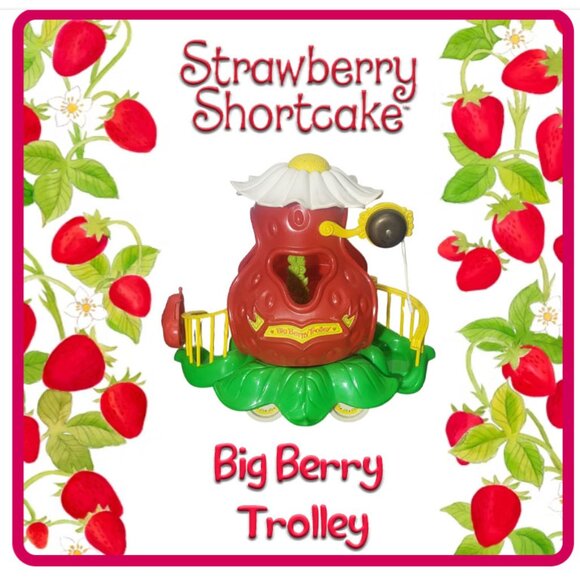 Vintage 1982 Strawberry Shortcake Big Berry Trolley – Complete Set - Picture 1 of 1